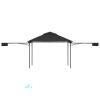 Gazebo with Double Extending Roofs 9.8'x9.8'x9' Anthracite 0.6 oz/ftÂ²