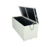 Outdoor Storage Box; 113 Gallon Wicker Patio Deck Boxes with Lid; Outdoor Cushion Storage Container Bin Chest for Kids Toys; Pillows; Towel Creme