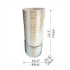 110"Tall Modern Cylinder Fountain Green Cement Zen Water Feature for patio or backyard