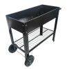 Aveyas Mobile Metal Raised Garden Bed Cart with Legs; Elevated Tall Planter Box with Wheels for Outdoor Indoors House Patio Backyard Vegetables Tomato