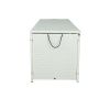 Outdoor Storage Box; 113 Gallon Wicker Patio Deck Boxes with Lid; Outdoor Cushion Storage Container Bin Chest for Kids Toys; Pillows; Towel Creme