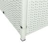 Outdoor Storage Box; 113 Gallon Wicker Patio Deck Boxes with Lid; Outdoor Cushion Storage Container Bin Chest for Kids Toys; Pillows; Towel Creme