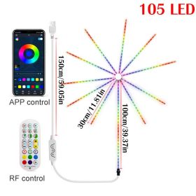 2023 Smart LED Light Strip 200 Modes DIY Firework Bluetooth Music Sound Sync APP Control Christmas Xmas Home Party Wedding Decor (Ships From: CN, Emitting Color: 105LED)