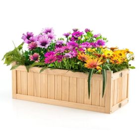 Backyard Wooden Planter Box Folding Raised Garden Plant Container (Type: Style B, Color: Natural)
