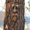 Resin Old Man Tree Hugger Bark Ghost Face Decoration Funny Tree Face  For Outdoor Yard Easter